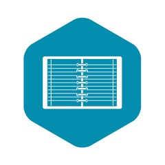 Poster - Open spiral lined notebook icon in simple style isolated vector illustration