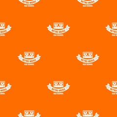 Poster - Radio retro music pattern vector orange for any web design best