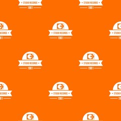 Poster - Dj studio pattern vector orange for any web design best