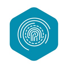 Poster - Fingerprint security icon. Outline fingerprint security vector icon for web design isolated on white background