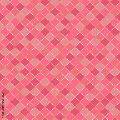 Quatrefoil Seamless Pattern - Classic quatrefoil repeating pattern design Tableau sur Toile