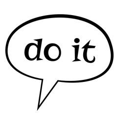 DO IT stamp on white background