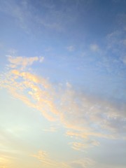 Wall Mural - beautiful sunset and evening sky with clouds for background