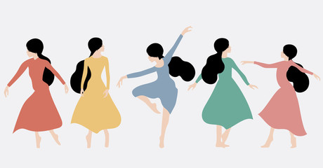 People character design in dancing charector