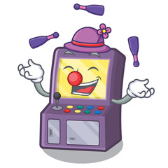 Sticker - Juggling arcade machine in the cartoon shape