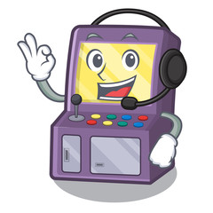 Sticker - With headphone arcade machine in the cartoon shape