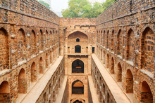 Agrasen Ki Baoli Reservoir, Delhi, India. The Ancient Step Well
