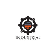 Wall Mural - Industrial company logo design vector template icon