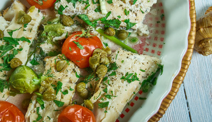 Sticker - Cod with Tomato and Herb Butter