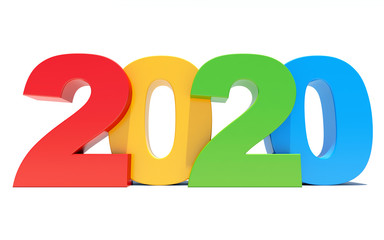 Wall Mural - Happy New Year 2020 colorful calendar background