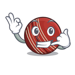 Sticker - Call me cricket ball in the character column