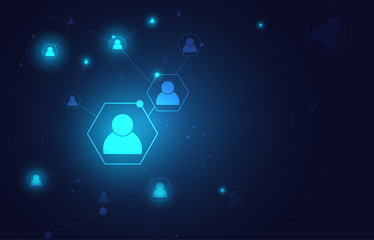 Aufkleber - network connection abstract background