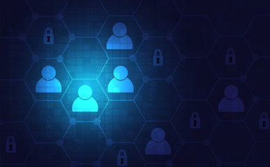 Aufkleber - network connection abstract background