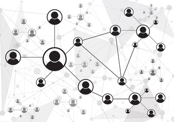 Aufkleber - network connection abstract background
