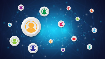 network connection abstract background
