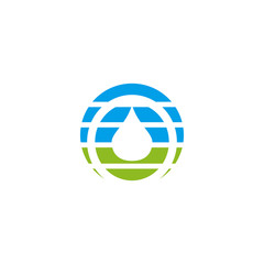 Poster - Water drop logo icon vector template