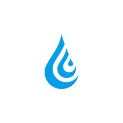 Sticker - Water drop logo icon vector template