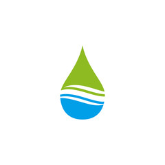 Sticker - Water drop logo icon vector template