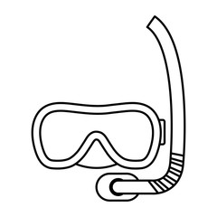 Sticker - diving snorkel mask accessory icon