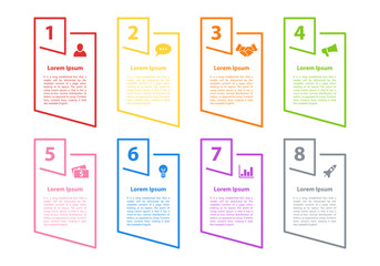 Wall Mural - Infographic design business concept with 8 steps