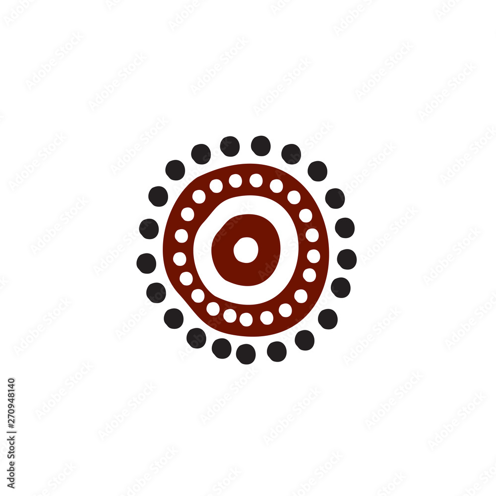 Aboriginal art icon logo design vector template Stock Vector | Adobe Stock