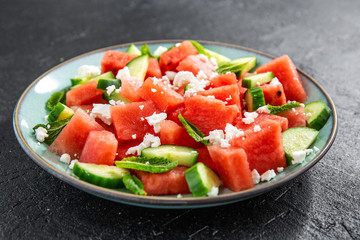 Sticker - Summer salad with watermelon and cucumbers