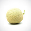 © KE.Take a photo - Cantaloupe Melon,with Orange flesh on the White Blackground.