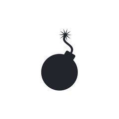 Poster - Explosion bomb symbol. Bomb icon,vector illustration. Flat design style. vector bomb icon illustration isolated on White background, bomb icons graphic design vector symbols. 