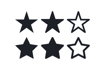 Poster - Star set icon. Flat icon star symbol Vector Logo Template