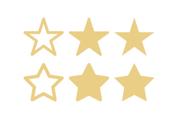 Poster - Star set icon. Flat icon star symbol Vector Logo Template