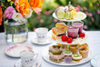 canvas print picture - Afternoon tea in the garden