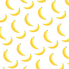 Wall Mural - bananas fresh fruits pattern background