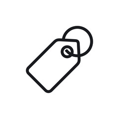 Aufkleber - Label line icon. Price tag icon line symbol vector on white background