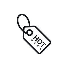 Poster - Label line icon. Price tag icon line symbol vector on white background