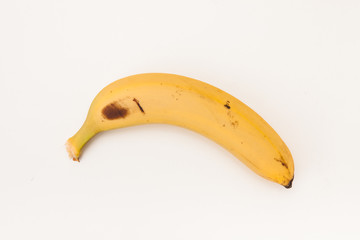 Isolated banana on white background