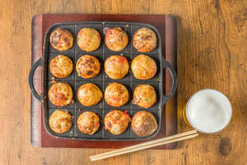 Wall Mural - たこ焼き　octopus dough balls Takoyaki japanese food