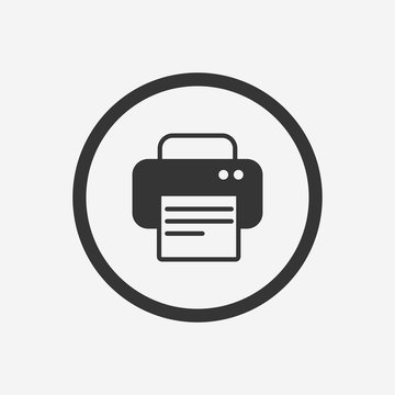 Printer icon, printing machine. New trendy style printer graphic design vector illustration.