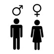 symbol, sylwetka mężczyzny i kobiety ikona