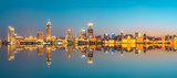 Fototapeta Londyn - Beautiful city skyline night scene at the Bund,Shanghai