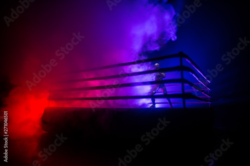 Αφίσα Man and woman boxing on the ring