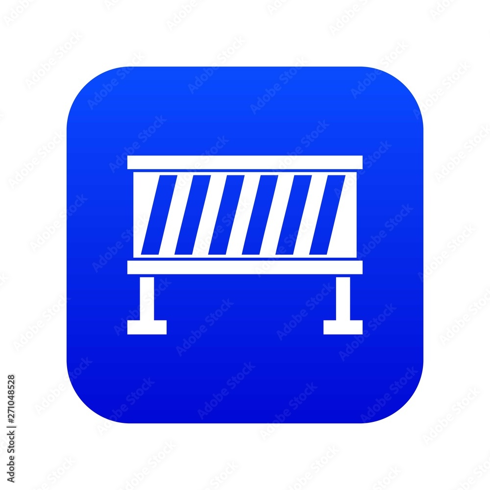 Traffic barrier icon digital blue for any design isolated on white ...