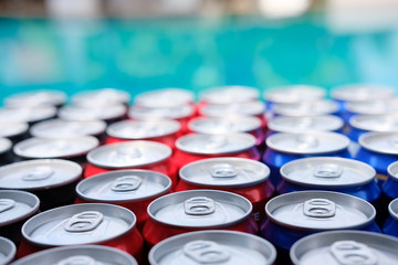 Summer drink at the pool background