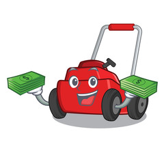 Sticker - With money bag lawnmower toys in the character shape