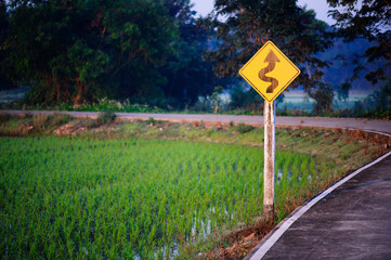 Traffic sign on rural route