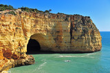 Fototapeta Do akwarium - Natural arch at Caorieiro cliffs, Portugal