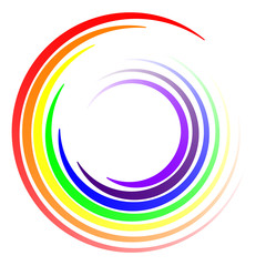 Poster - swirl colors LGBT rainbow, vector swirl swirling rays of colors of the rainbow logo template