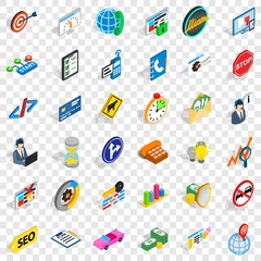 Poster - Computer icons set. Isometric style of 36 computer vector icons for web for any design