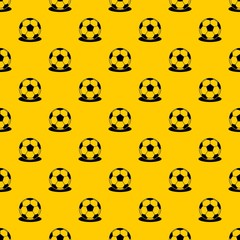 Poster - Soccer ball pattern seamless vector repeat geometric yellow for any design