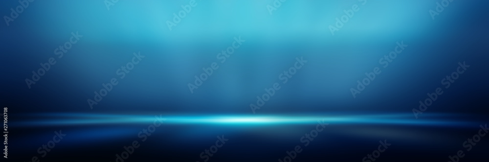 perspective floor backdrop blue room studio with light blue gradient ...