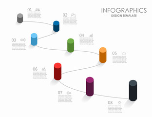 Infographic design template with place for your data. Vector illustration.